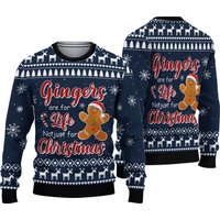 Gingers Are For Life Not Just For Christmas Gingerbread Man Ugly Christmas Sweater