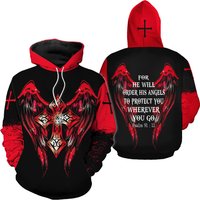 Jesus He Will Order His Angels 3d Pullover Hoodie