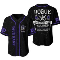 Personalized Rogue Dnd Dungeons And Dragons Baseball Jersey