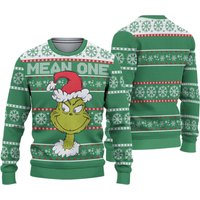 Santa Funny Character Mean One Christmas Ugly Sweater