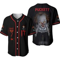 Personalized It Clown Horror Baseball Jersey