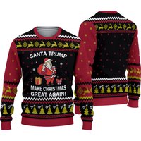 Trump Back Ugly Sweater Ugly Christmas Sweater