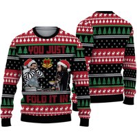 You Just Fold It In Vintage Ugly Christmas Sweater