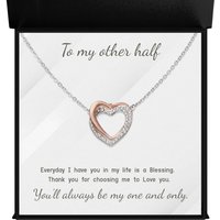 Twin Flames - Interlocking Hearts Necklace, Necklace For Her