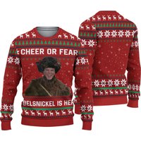 Cheer Or Fear Belsnickel Is Here Quotes Us Series Ugly Christmas Sweater