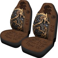 Personalized Name Viking Fenrir Tattoo Hold On Car Seat Covers