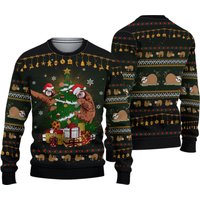 Sloth Christmas Tree Ugly Knitted Christmas Sweater