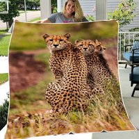 Cheetah Blanket - Cheetah Fleece Blanket