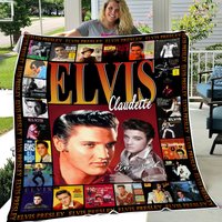 Elvis Presley Fleece Blanket, King Of Rock And Roll Mink Sherpa Blanket