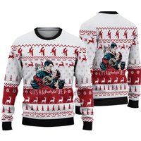 It's A Wonderful Life Ugly All Over 3d Sweater, It's A Wonderful Life Xmas Sweater