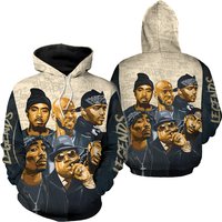 Rap Legends Rappers 3d Hoodie, Old School Hiphop Legends 3d Hoodie