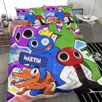 Custom Name Rainbow Friends Bedding Set