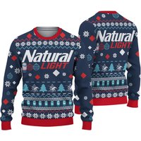 Natural Light Beer Ugly Christmas Sweater
