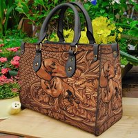 Dachshund Handbag - Wooden Leather Design
