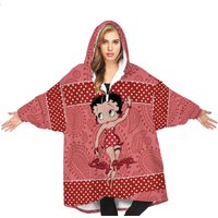 Betty Boop Oversize Fleece Blanket Hoodie