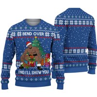 Barry Wood Bend Over And I Will Show You Ugly Christmas Sweater