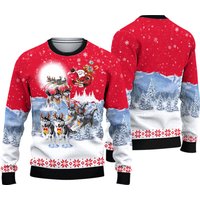 Husky Santa Claus Funny Christmas Ugly Sweater