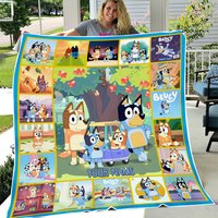 Personalized Custom Name Blueydad Quilt Blanket