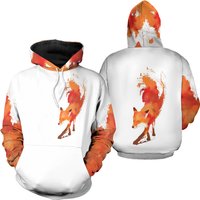 Fiery Fox Hoodies Fullprint Personalized Hoodie