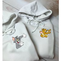 Tom And Jerry Couple Hoodie, Valentie Gifts, Valentine Couple Hoodie