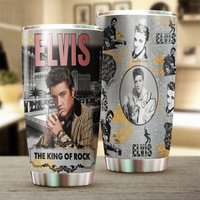 Elvis Presley Stainless Steel Coffee Tumbler - The King Of Rock