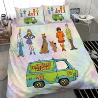 Scooby Trippy Beddings,cartoon Anime Bedroom Decor,birthday Gifts