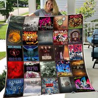 Rush Rock Band Fleece Blanket