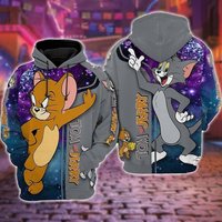 Tom & Jerry Cartoon Hoodie - Fun Graphic Sweatshirt For Fans