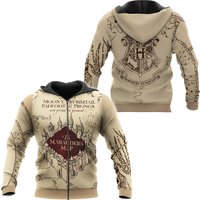 The Marauder's Map Harry Potter Movie, Halloween Movie 3d Zip Hoodie