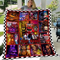 Personalized Five Nights At Freddy's Fleece Blanket