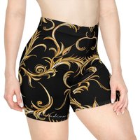 Summer Shorts, Black French Biker, Women's Short Pants