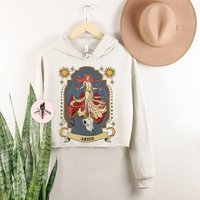 Witchy Aries Zodiac Crop Hoodie