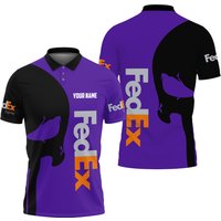 Fedex Express Skull Custom Name Polo Shirt