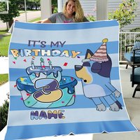 Personalized Blueydad Fleece Blanket