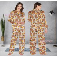 Cute Capybara Pajamas, Cute Capybara Pajamas Set