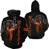 Rottweiler Dog 3d All Over Print Pullover Hoodie