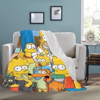 Simpsons Family Throw Blanket Gifts