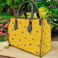 Yellow Bee Leather Handbag