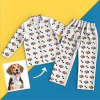 Custom Face Pajamas Set- Pet Footprint