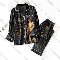 Elvis Presley Satin Pajama Set, Rock And Roll Pajamas, Falling In Love With You
