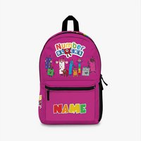 Number Blocks Custom Name Backpack