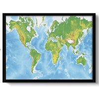 Huge Detailed World Map - Great For Homeschooling Poster