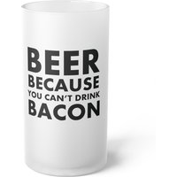 Frosted Glass 16 Oz Beer Mug With Handle