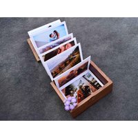 Pull Up Photo Personalized Wooden Box-solid Walnut Pull Out Photo Album