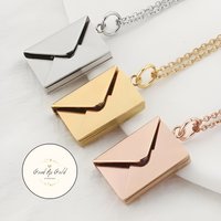 Personalized Envelope Necklace Custom Gift For Valentine's Day
