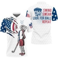 Golf Skull Look For Ball Polo Shirts