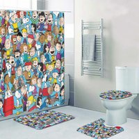 Snoopy Shower Curtain Set, Bathroom Set