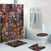 Fnaf Five Nights At Freddy's Shower Curtain Set, Bathroom Set