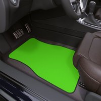 Plain Bright Green Car Floor Mats, Minimalistic Stylish Funny Car Accessories