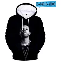 Rapper 3d Print Drake Hoodies Men Casual